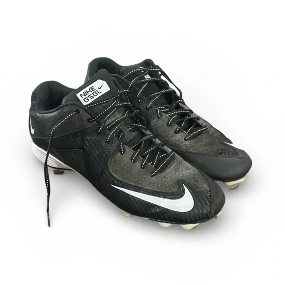 Nike Air Max MVP II Metal Men's Black and White Athletic Cleats Size 10 - Picture 2 of 8